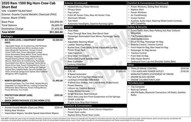 2020 RAM 1500 Big Horn/Lone Star