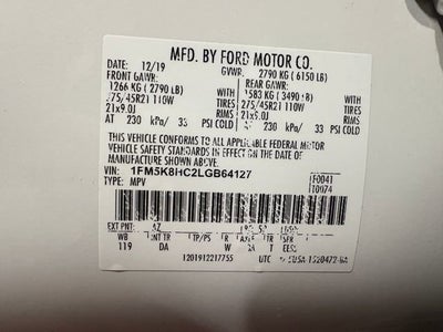 2020 Ford Explorer Platinum