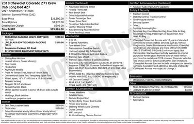 2018 Chevrolet Colorado Z71