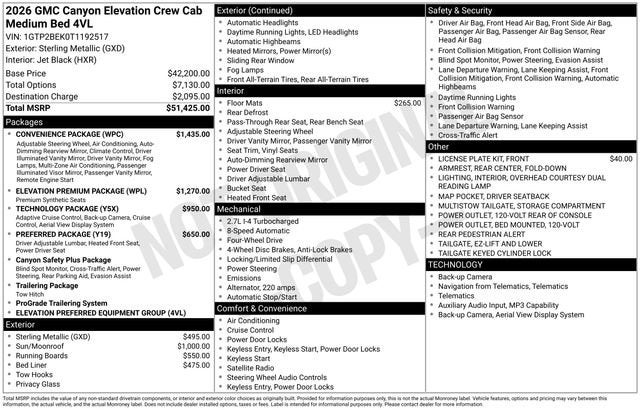 2026 GMC Canyon Elevation
