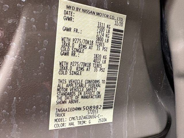 2021 Nissan Titan PRO-4X