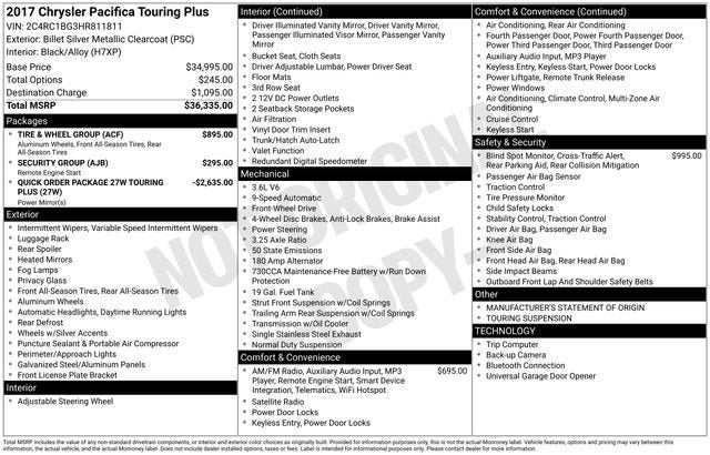 2017 Chrysler Pacifica Touring L