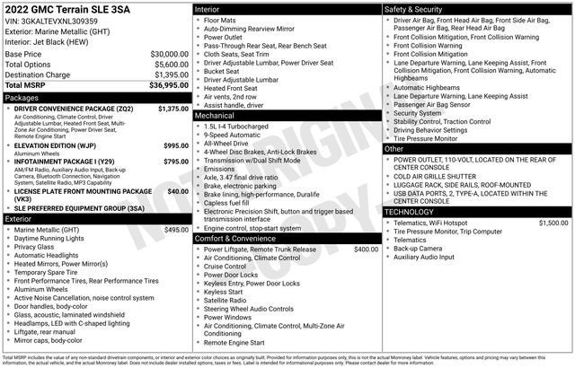 2022 GMC Terrain SLE