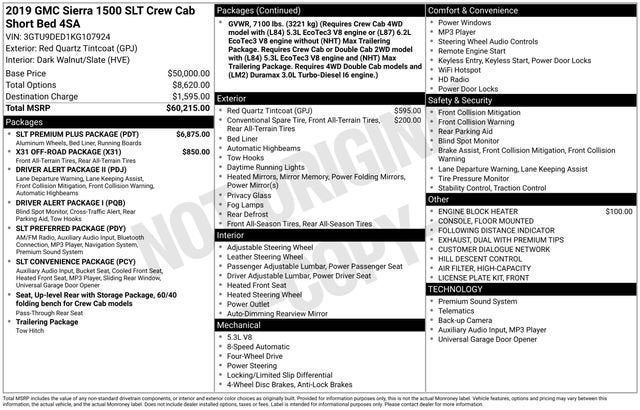 2019 GMC Sierra 1500 SLT