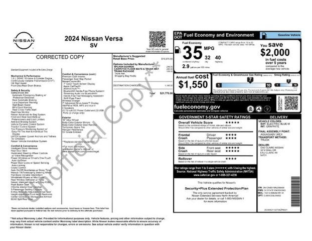2024 Nissan Versa 1.6 SV