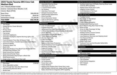2025 Toyota Tacoma SR5