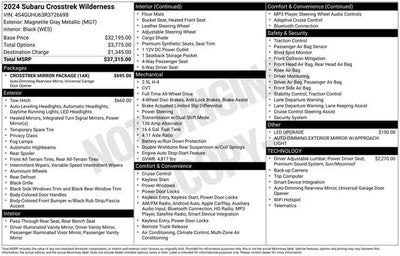 2024 Subaru Crosstrek Wilderness
