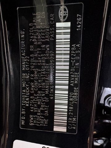2022 Toyota Camry XSE