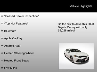 2023 Toyota Camry LE*Cold Weather Pkg*