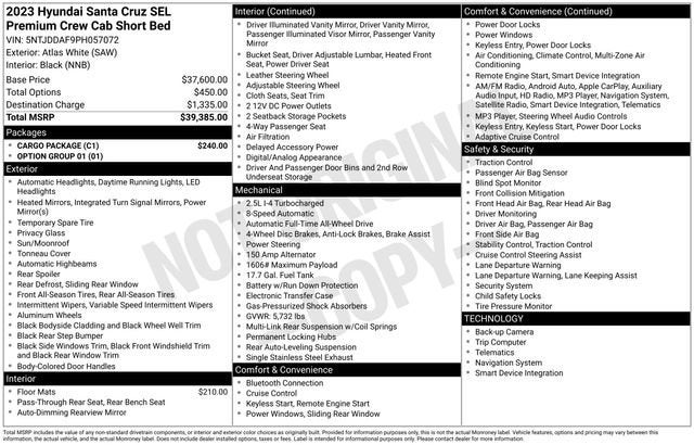 2023 Hyundai Santa Cruz SEL Premium