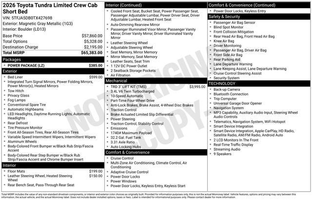 2026 Toyota Tundra Limited