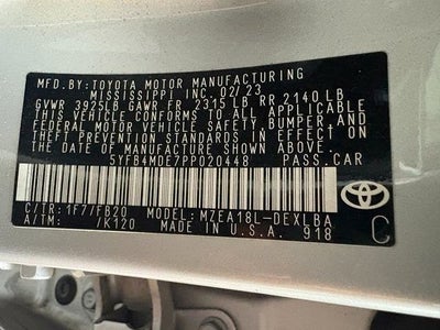 2023 Toyota Corolla LE