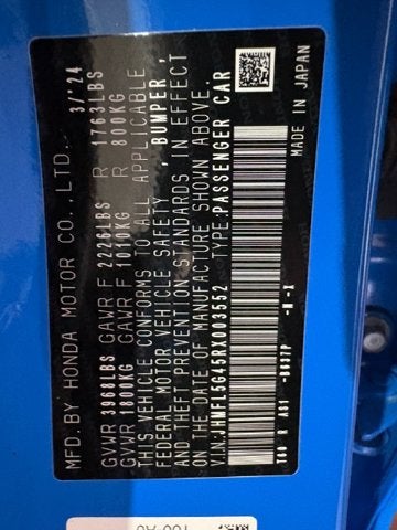2024 Honda Civic Type R Base