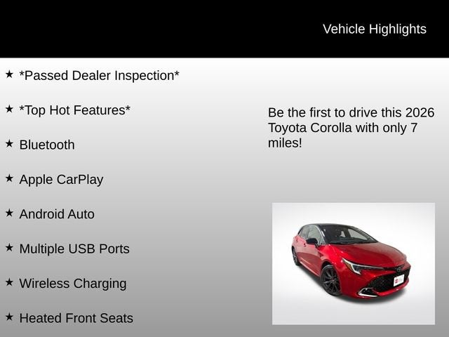 2026 Toyota Corolla Hatchback XSE