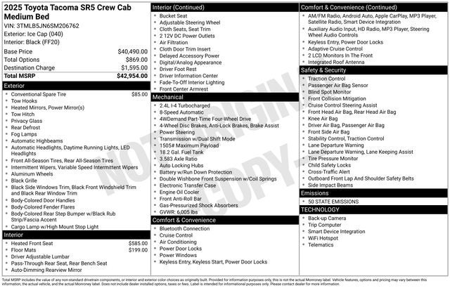 2025 Toyota Tacoma SR5