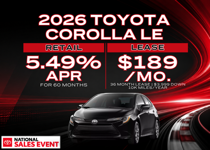 2026 TOYOTA COROLLA LE