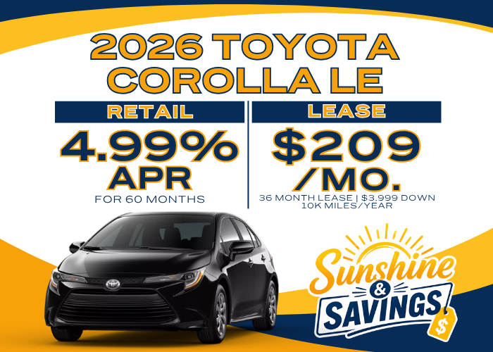 2026 TOYOTA COROLLA LE
