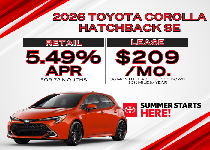 2026 TOYOTA COROLLA HATCHBACK